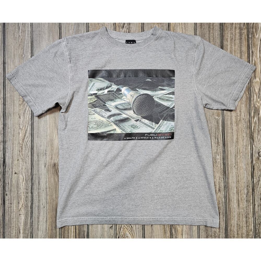 Vintage FUBU Jeans Y2K Mens Large Shirt Hip Hop Streetwear Tee Way Of Life